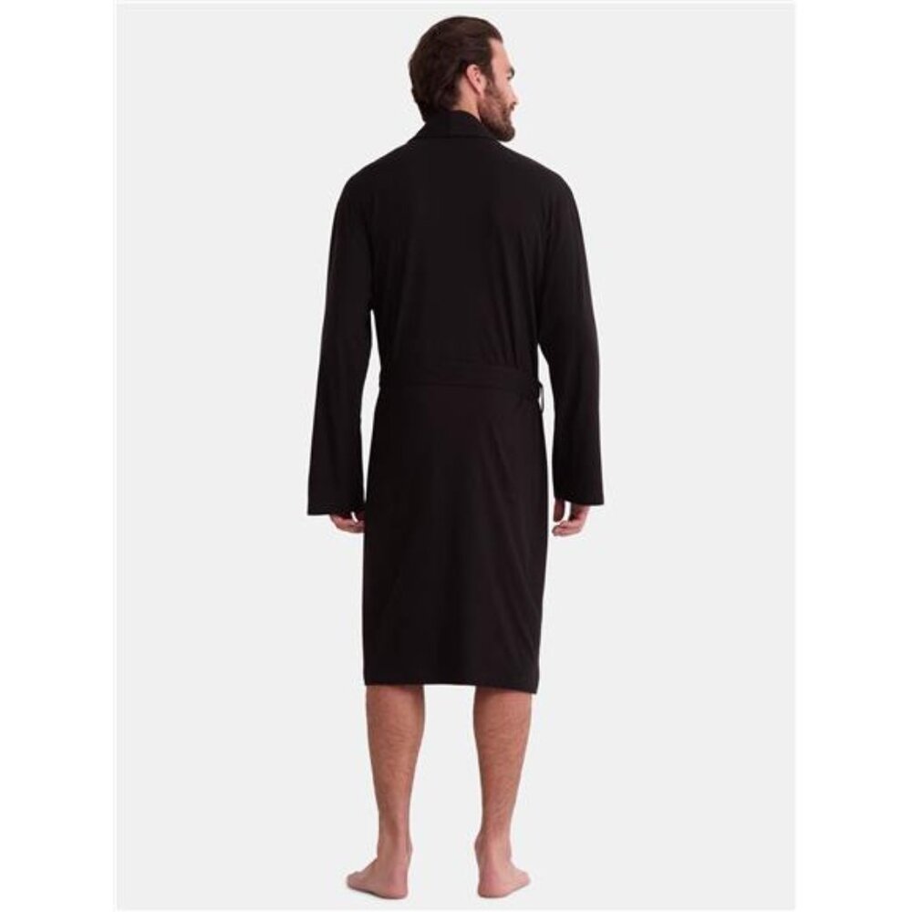 Men's Solid Robe, - Picture 2 of 4
